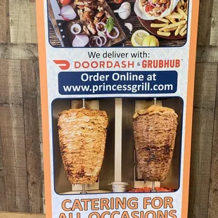 a sign for the restaurant
