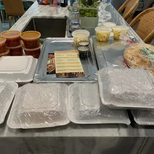 Takeout order for our group gathering