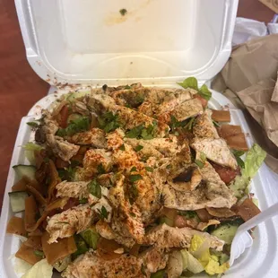 Chicken Regular Fattoush Salad.