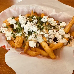 Greek Fries with fresh feta