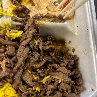 Beef shawarma grease plate