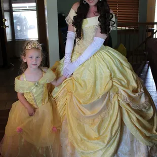 Adorable matching princess dresses!