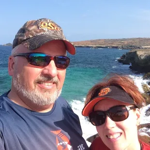 a man and a woman taking a selfie