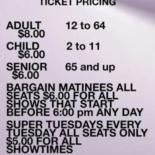 Proof that he said we can get a 6$ per person before  6pm ANY DAY