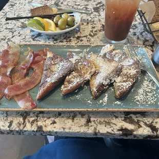 French toast and bacon
