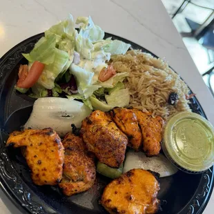 Chicken kabob entree
