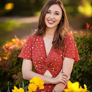 High school senior portrait at Will Rogers Park in OKC