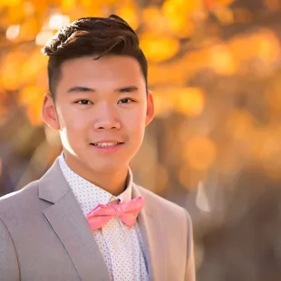 High school senior portrait photography in the fall in Oklahoma City - Bricktown