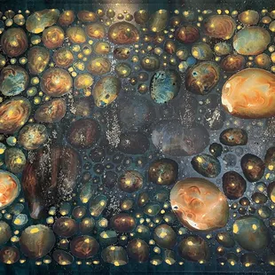 Large abstract typical of Priscilla Fowler's work.