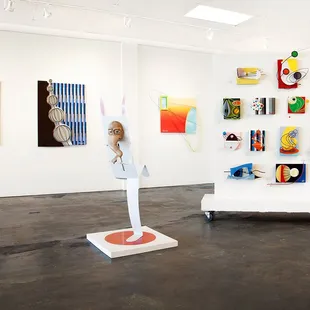 "Elephant Boy in a Bunny Suit Running For his Life" interactive sculpture by Ken Farkash