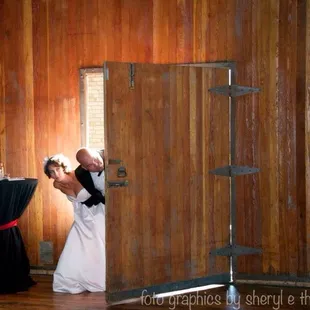 Door way from 1000 square feet of covered cocktail area looking into the 143.