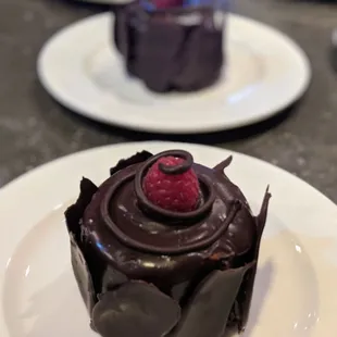 Dark Chocolate Raspberry Cakes