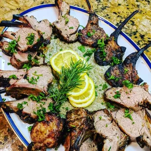 Grilled Lamb with Fresh Local Raw Walnut Pesto. Keto?...