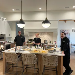 Chefs Michael and Rob and our server Karen