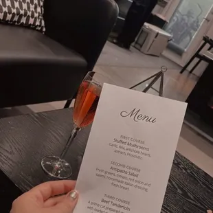 Full menu I was able to customize