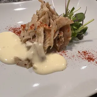 Braised Chicken Confit with Irish Cheddar Cream Sauce