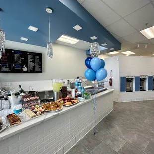 a breakfast counter