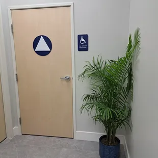 One all gender handicap accessible restroom