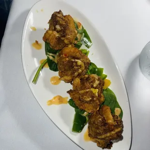 a plate of food on a table