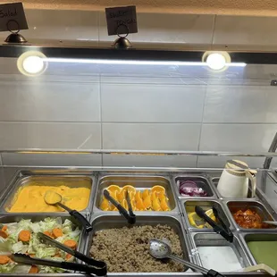 Salads and dessert options