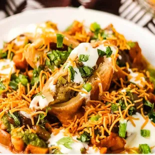 Mouth watering Samosa Chat
