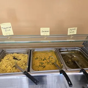 Some of the buffet dishes