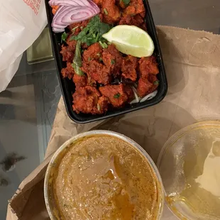 Chicken Chilli Masala &amp; Chicken 65