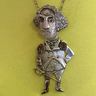 Sterling Silver &amp; Gold George Washington By Janet Pugh