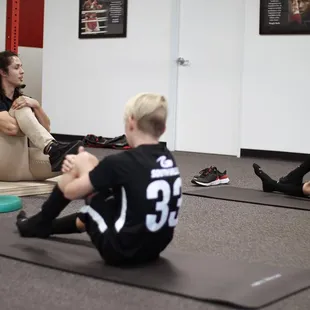 Educating young athletes how to properly stretch