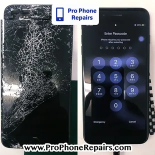 Repairing an iPhone SE broken screen in by Pro Phone Repairs of Albuquerque
