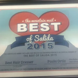 Voted Best of Salida
