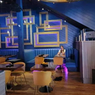 Dining area with live DJ booth