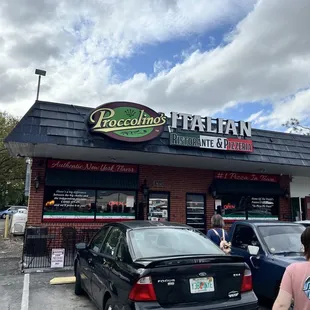 the front of the restaurant