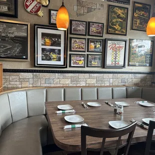 a table with place settings