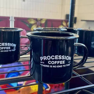 Branded coffee mugs