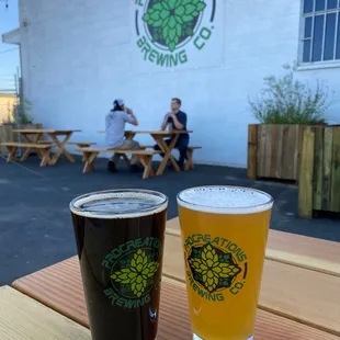 Beers on patio