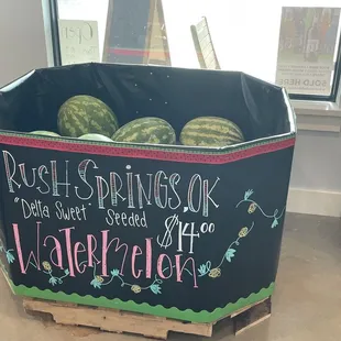 Rush springs watermelons, these had seeds but they also offer seedless