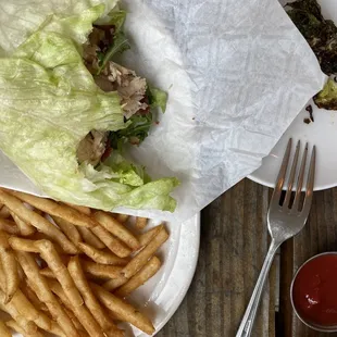 Lettuce Wrapped turkey bacon sandwich