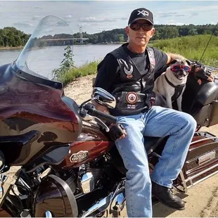 My husband's Riding Like the Wind patch created by Production Creek Specialty Advertising.