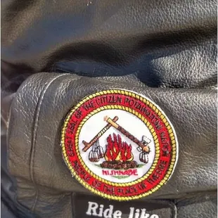 Ride Like the Wind patch created by local Lincoln business:  Production Creek Specialty Advertising.