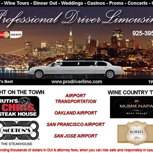 Your Professional, On-Time and Courteous Limousine  Company
