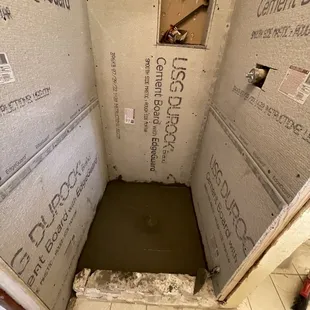 Prepping for all new tile.