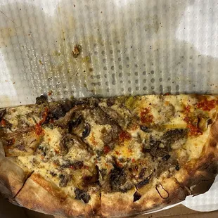 Mushroom and leek with calabrian chile