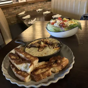 Artichoke dip.  Wedge salad.