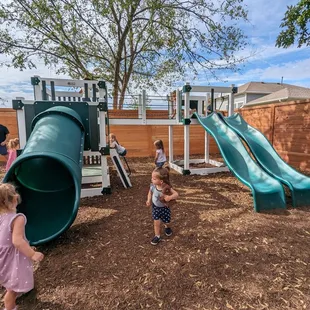 children playing in the backyard