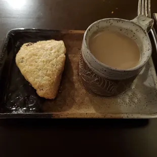 Chai tea and a scone