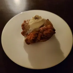 Apple, leek and Beet fritter