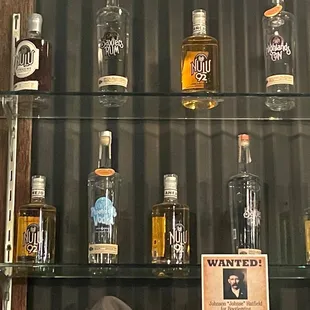 Vodka, Gin, Tequila, Bourbon.