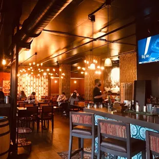 the interior of the restaurant