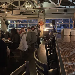 a group of people sitting at a table